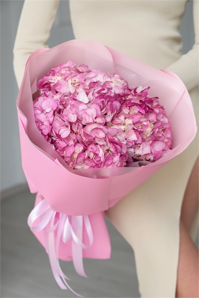 Букет из розовых гортензий (3шт) 5013 - фото 635484