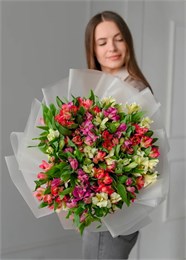 35 альстромерий микс в упаковке 5978