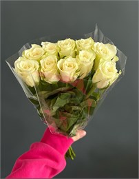 Розы Кения 40см белая (пачка 10шт) 58469