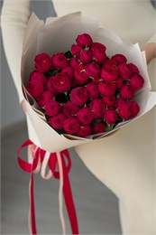 Пионовидные розы Марун в пленке (15шт) 897898789