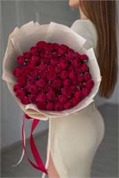 Пионовидные розы Марун в пленке (25шт) 4545454545