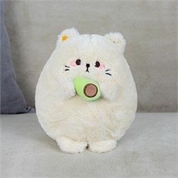 Игрушка "Котик с авокадо" бежевый 356874