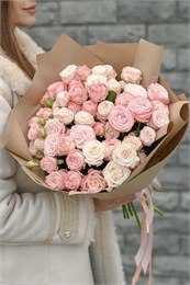 Пионовидные кустовые розы Бомбастик (15шт) 1144775