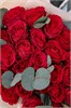 Малиновые розы Кения 40см с эвкалиптом (25шт) 45945894589 - фото 635874